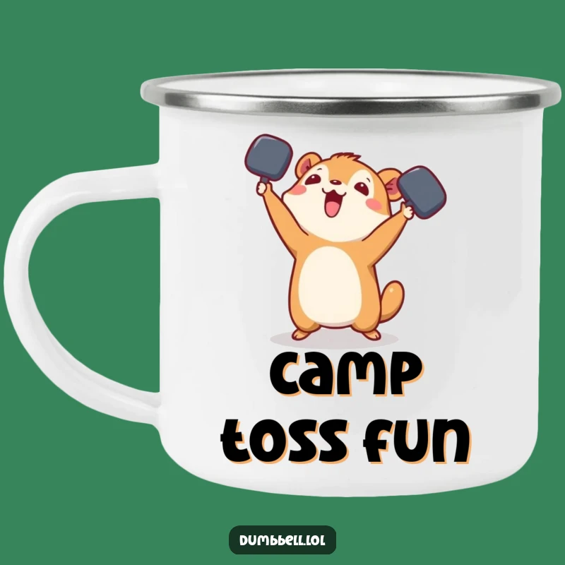 Funny Playful Animal Dumbbell Camping Mug - Durable Toss Outdoor Gift