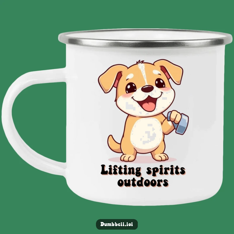 Funny Fitness Dog Camping Mug: Durable Cup for Trail Mix & Workout Motivation