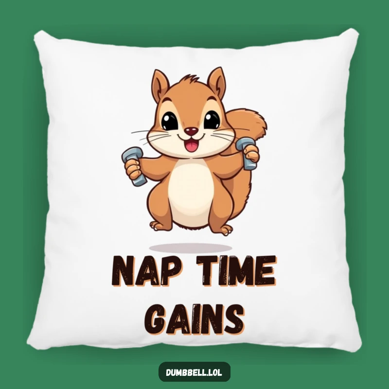 Funny Squirrel Dumbbell Pillow: Cozy & Comical Comfort, the Perfect Funny Gift for Loungers