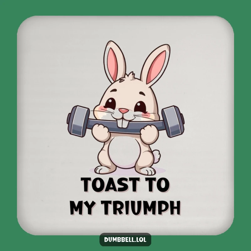 Funny Pouncing Rabbit Drink Coaster: Protect Surfaces with Bunny Strength & Humor