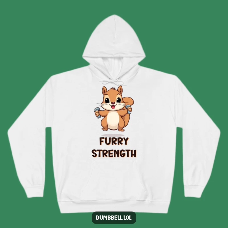 Funny Squirrel Dumbbell Hoodie: Cozy & Hilarious Workout Gear, the Ultimate Funny Gift